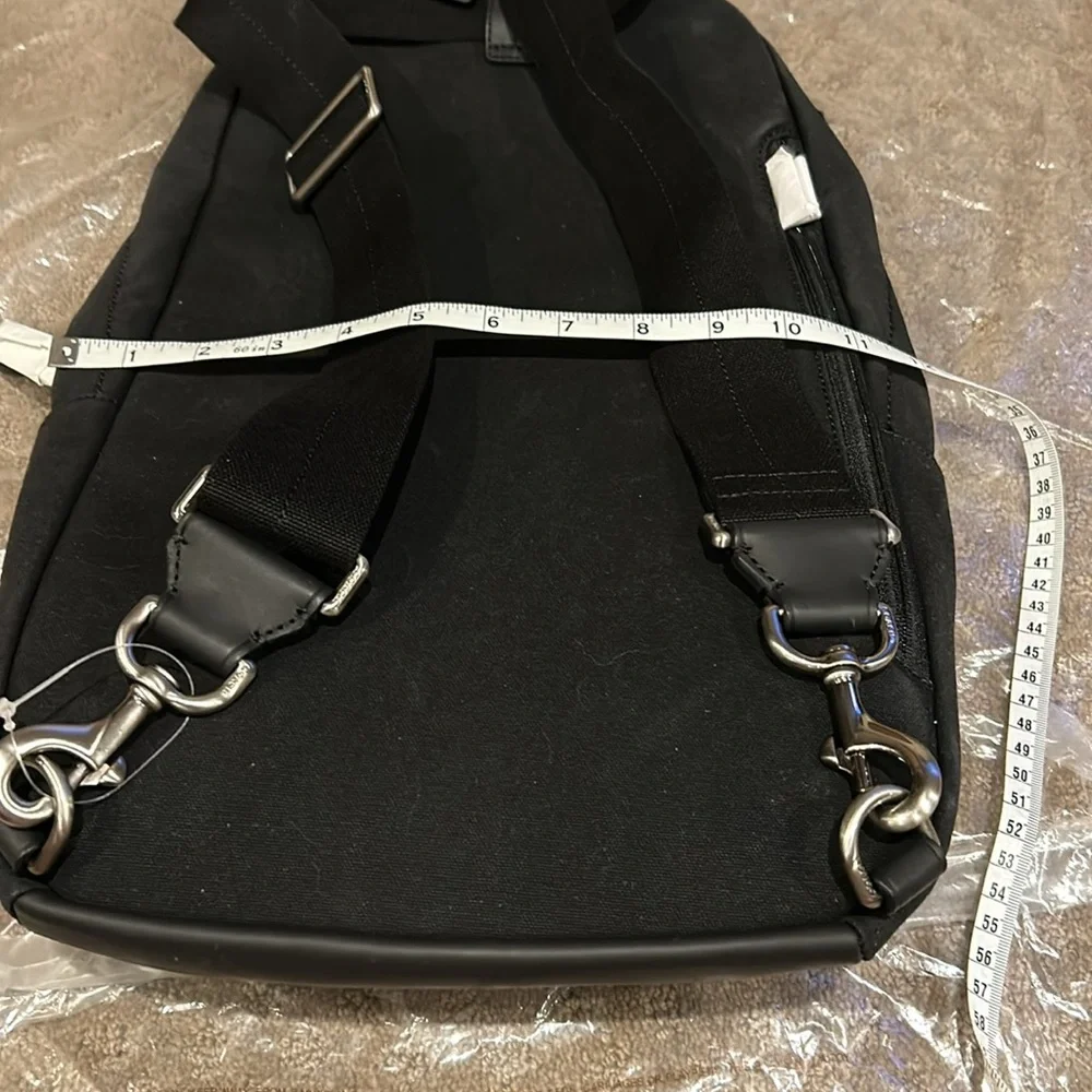 NWT Coach “CCV Utility Pack” Back Pack Black Genuine Leather & Canvas 19X12 - Picture 13 of 15